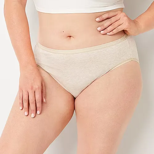 Ambrielle Cotton High Cut Panty, Small, Brown