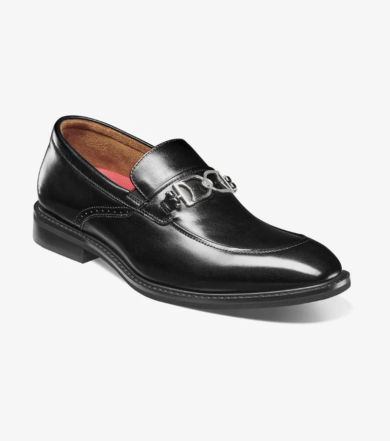 Stacy Adams Shoes Boyd Moc Toe Bit Slip On Black Size 10