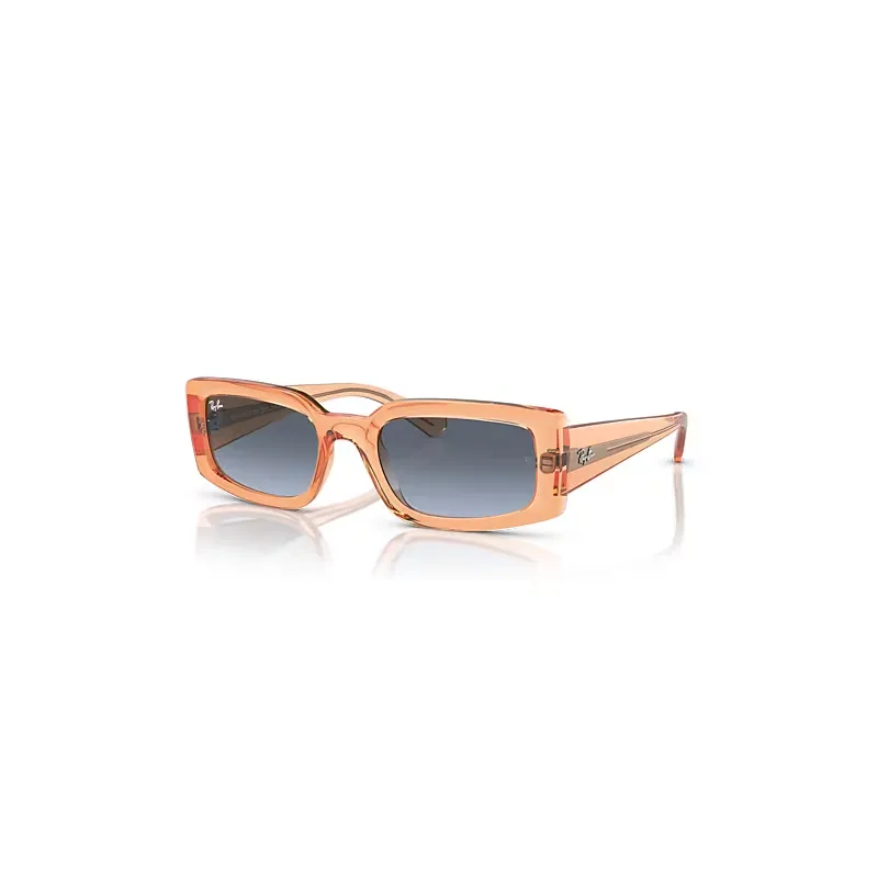 Ray-Ban Kiliane Bio-based Sunglasses Transparent Orange Frame Blue Lenses 54-21