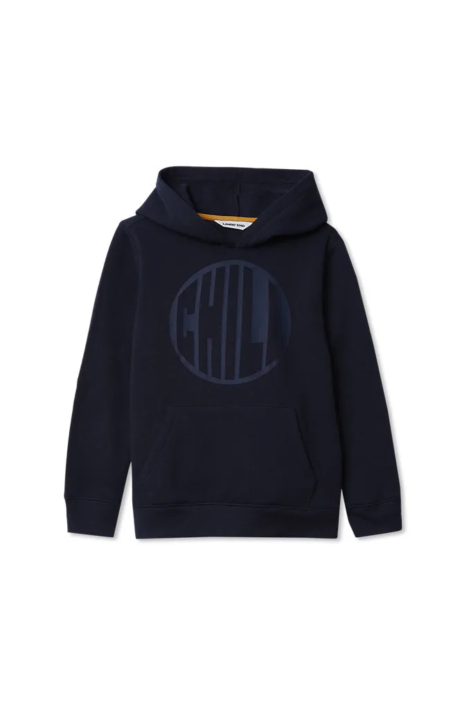 Kids Fleece Hooded Sweatshirt - Lands' End - Blue - S