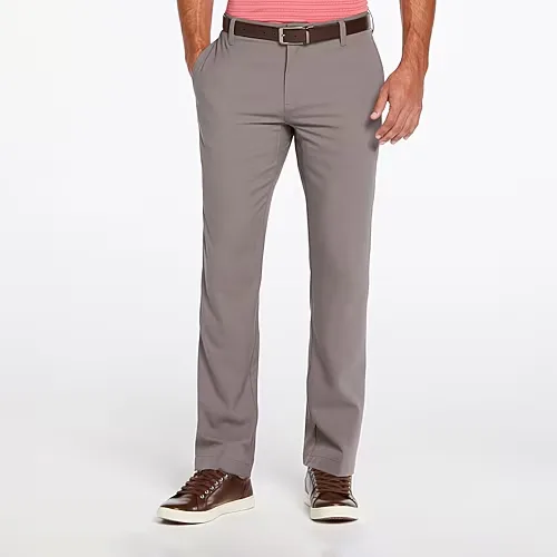 Savane Techworks Performance Mens Straight Fit Dress Flat Front Pant, 32 30, Gray