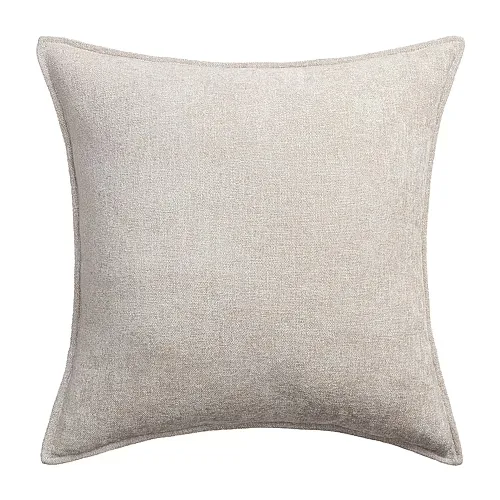 Chenille 20x20 Square Throw Pillow, One Size, Beige
