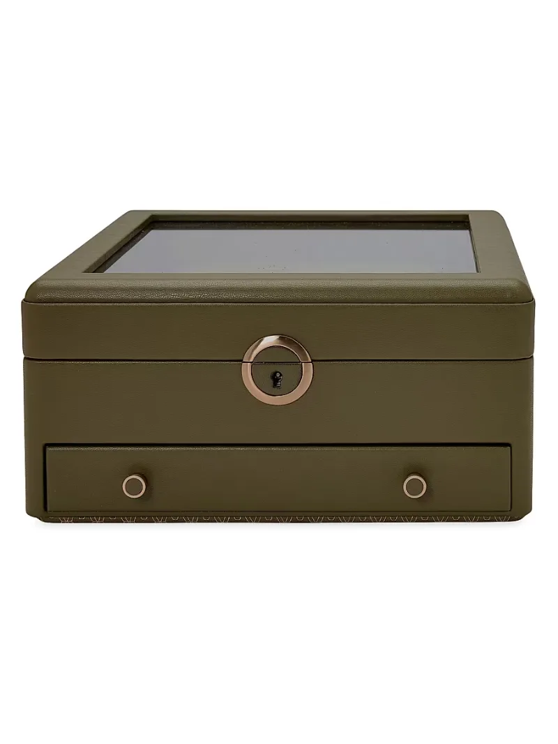 Wolf Earth Watch Stand Box - Olive