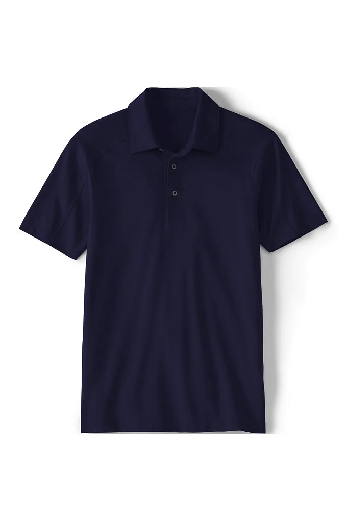 Unisex Short Sleeve Recycle Polo - Lands' End - Blue - M