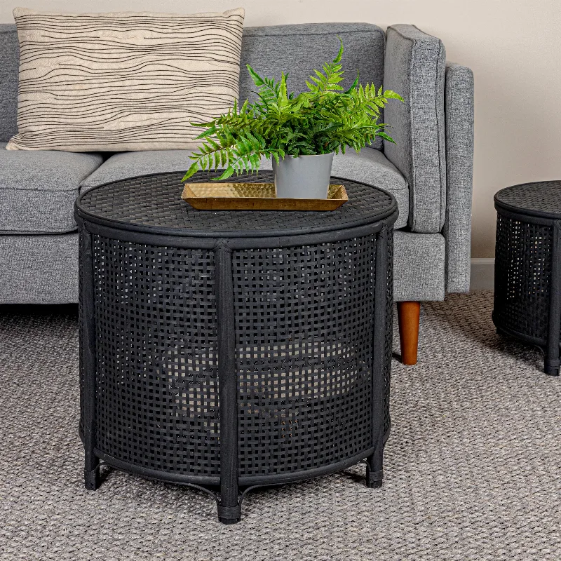 Ashley Storied Home Accent Table with Storage, Black
