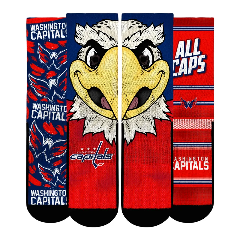 Unisex Rock Em Socks  Washington Capitals Fan Favorites Three-Pack Crew Socks Set