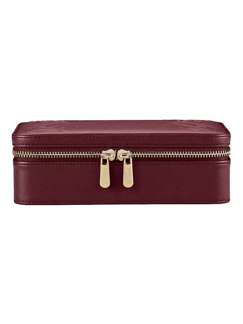 Wolf Liberty Small Travel Zip Case - Burgundy