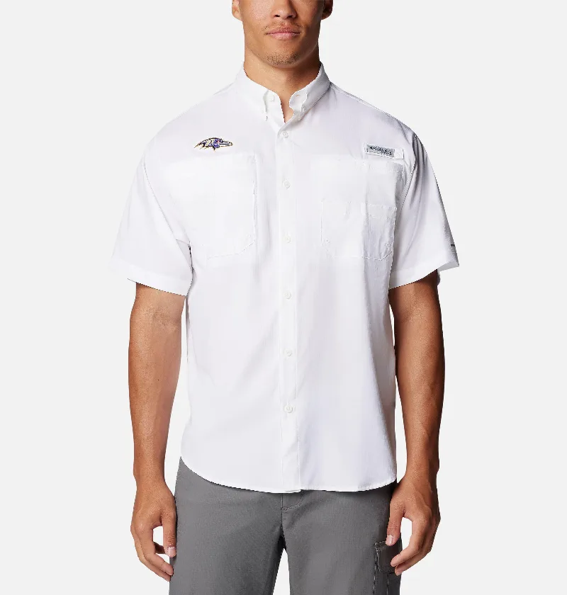 Columbia Men's PFG Tamiami Short Sleeve Shirt - Baltimore Ravens-