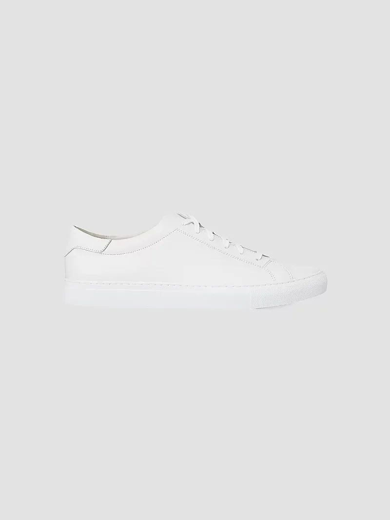 Polo Ralph Lauren Men's Jermain II Leather Low-Top Sneakers - White - Size 12