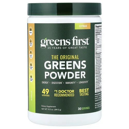 Greens First, Greens Powder, Gemüsepulver, Zitrus, 289,2 g (10,2 oz.)