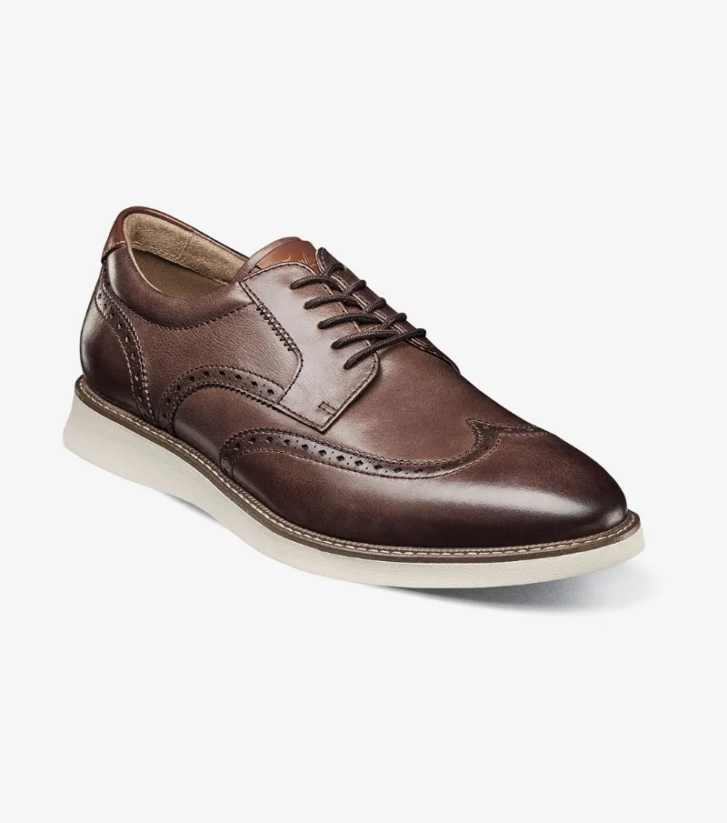 Florsheim Shoes Launch Wingtip Oxford Brown Size 7.5