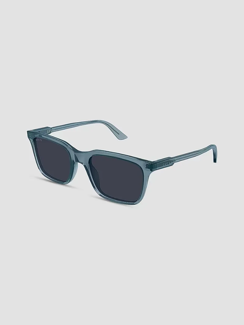 Gucci Men's Light Acetate 53MM Rectangular Sunglasses - Blue