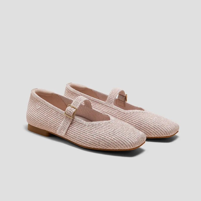 VIVAIA Square-Toe Mary Janes (Margot Mary Jane)|ROSE GOLD|US 10