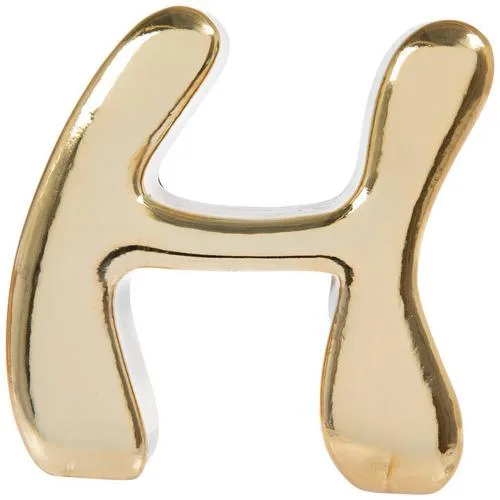 Gold Letter Wood Decor - H