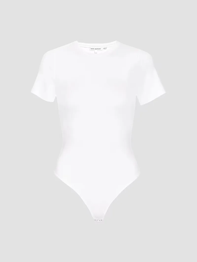 Good American Women's Sculpting Tee Bodysuit - White - Size XXXXL