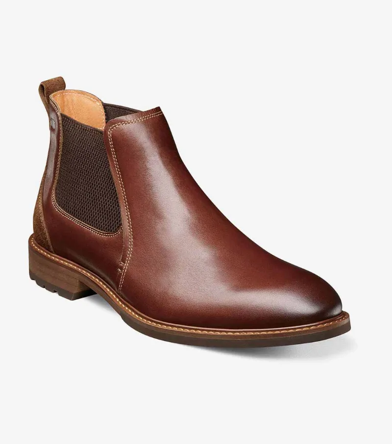 Florsheim Shoes Lodge Plain Toe Gore Boot Chestnut Size 14