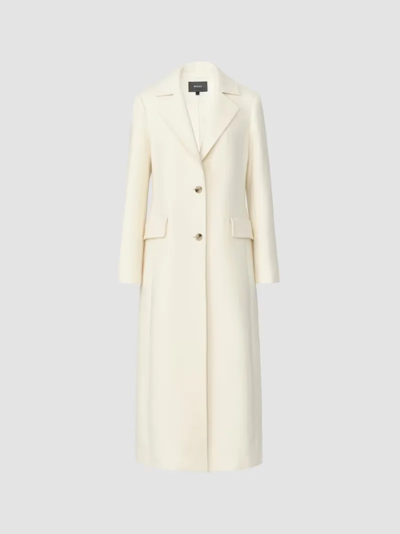 Mackage Women's Corazon Wool Long Coat - Cream - Size Small