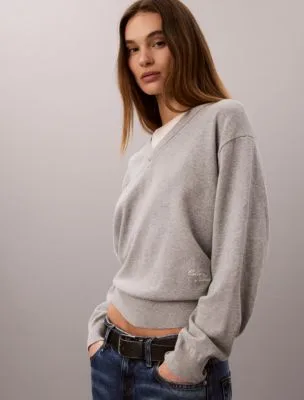 Dual Layer Relaxed Sweater | Calvin Klein
