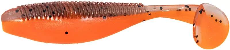 Googan Baits Saucy Swimmer Softbait, Flaming Hot