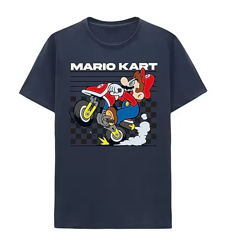 Mens Crew Neck Short Sleeve Classic Fit Super Mario Big and Tall Graphic T-Shirt, 5x-large, Blue
