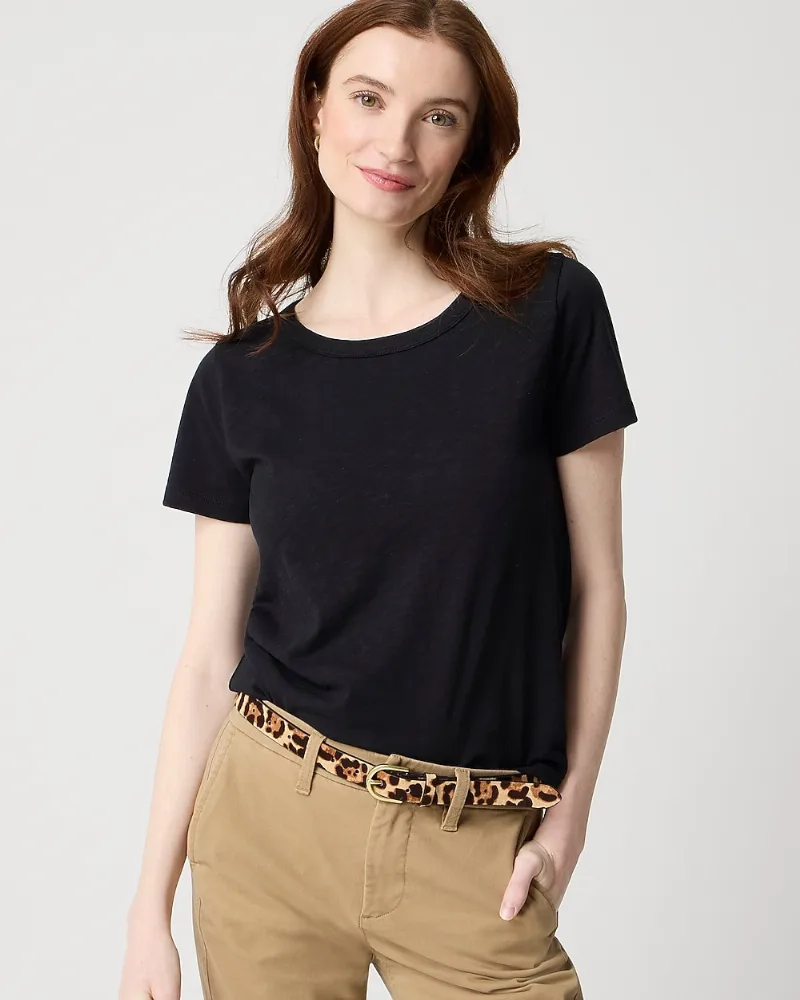 100% cotton girlfriend crewneck tee