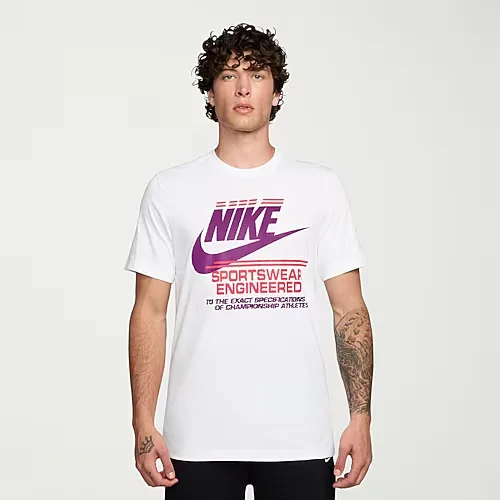 Nike Mens Crew Neck Short Sleeve Regular Fit Big and Tall Graphic T-Shirt, 3x-large, White