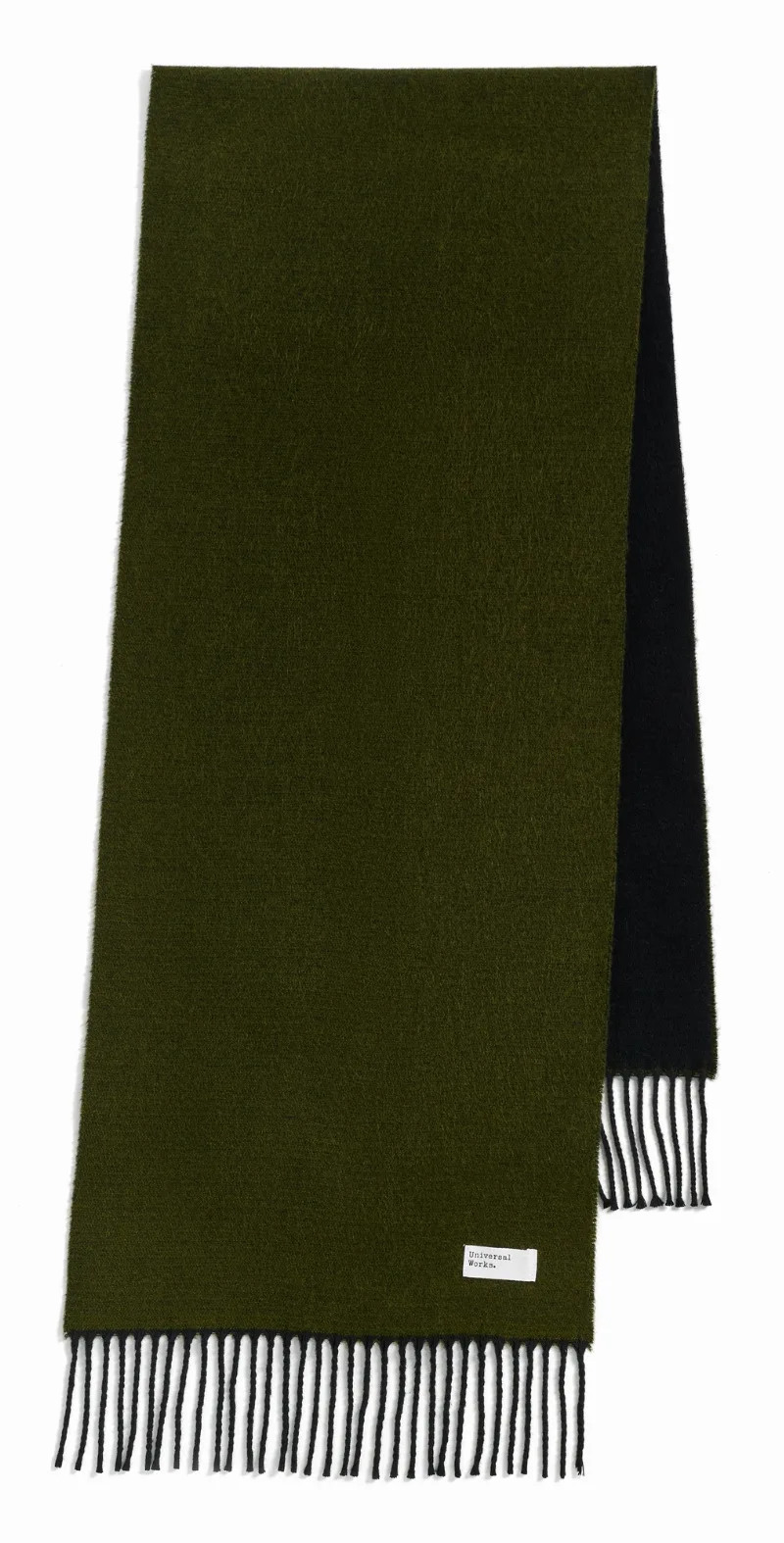 Universal Works Double Sided Scarf Green/Black One Size