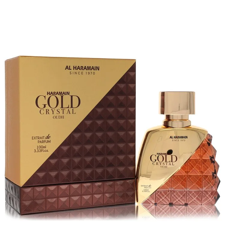 Al Haramain Gold Crystal Oudh Pure Perfume 3.33 oz Extrait De Parfum Spray for Men