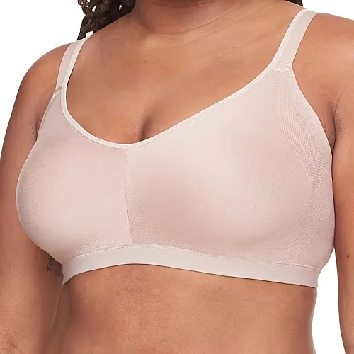 Warners Easy Does It Underarm-Smoothing with Seamless Stretch Wireless Lightly Lined Comfort Bra RM3911A, Medium, Brown