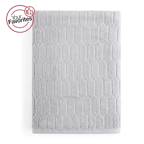 Liz Claiborne Signature Plush Textured Bath Towel, One Size, Gray