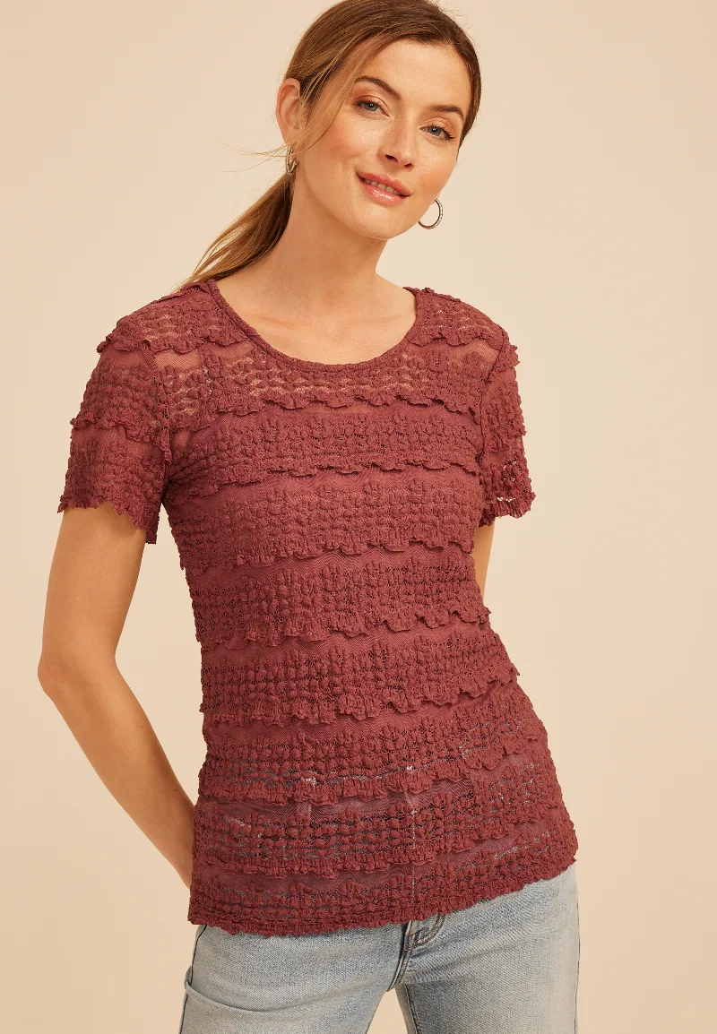 Maurices Women's Chunky Lace Tee