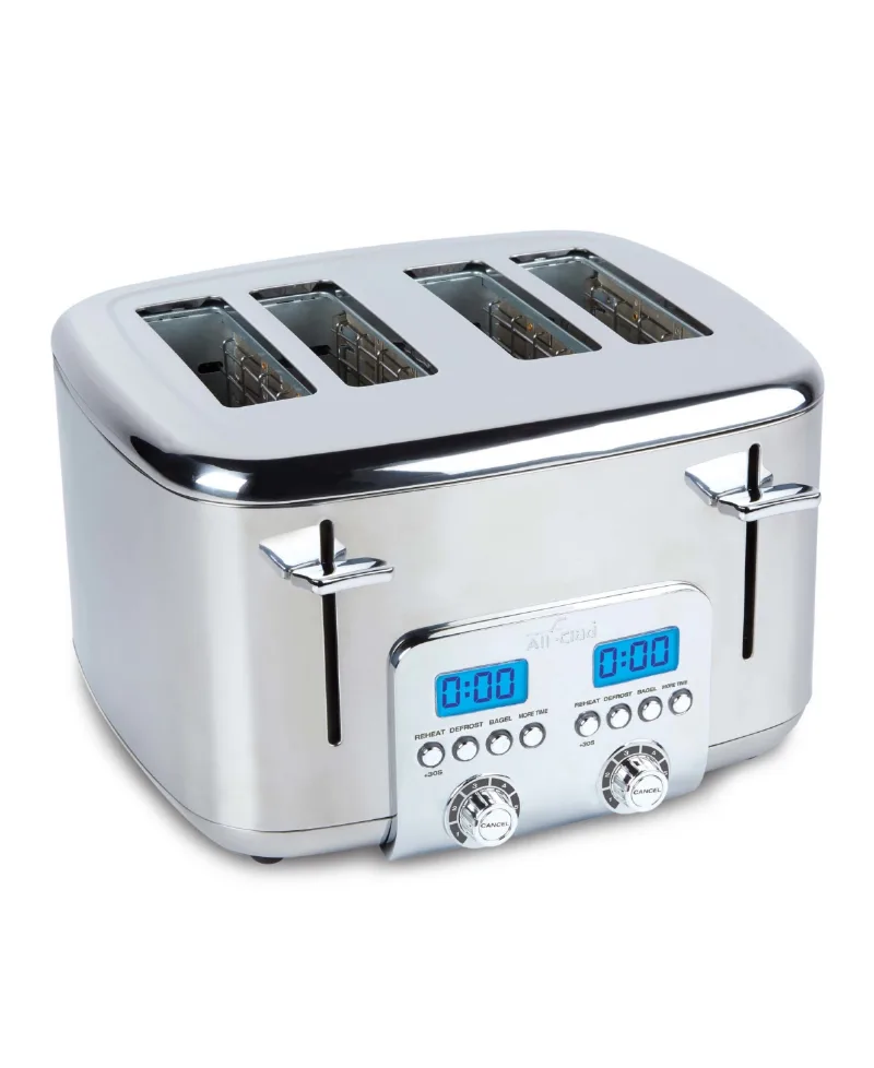 All-Clad Digital Stainless Steel 8.9" Toaster, 4 Slice - Silver