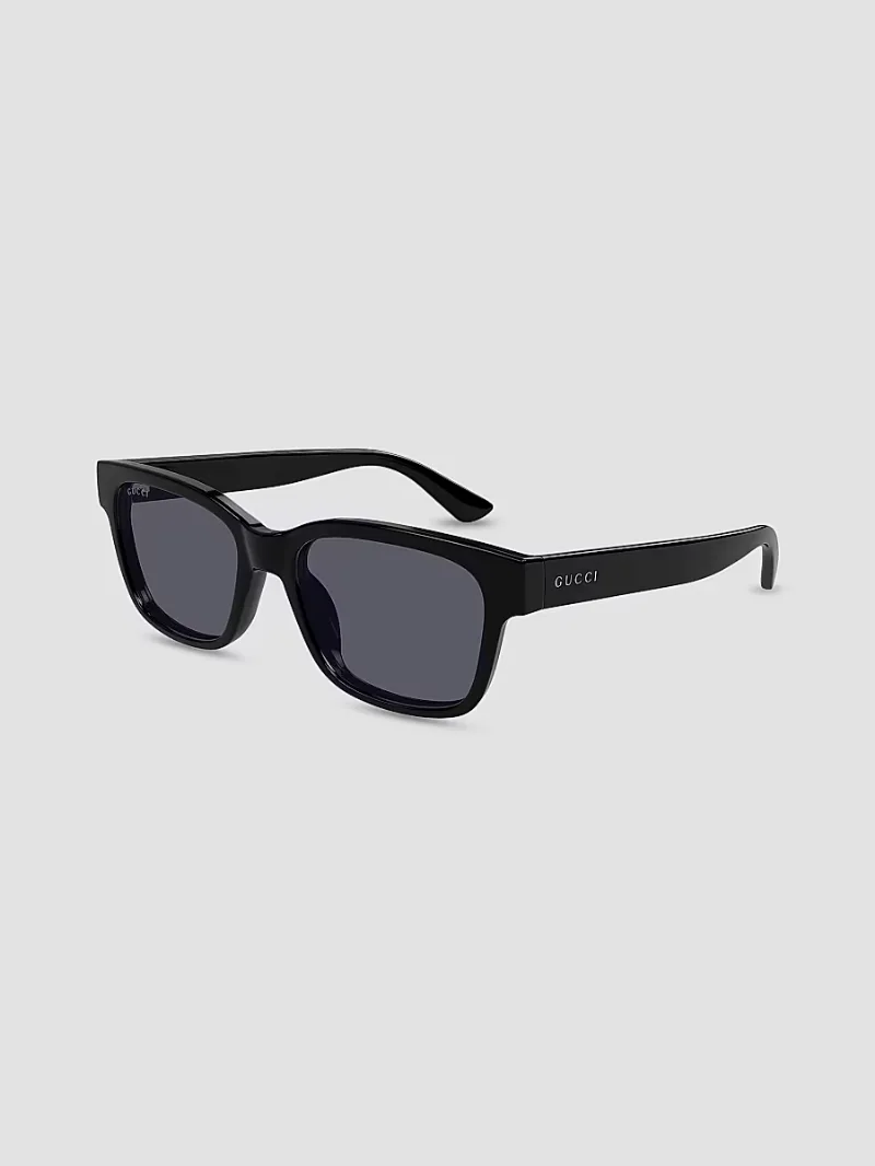 Gucci Men's Minimal 54MM Rectangular Sunglasses - Grey Black