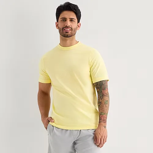 Xersion Mens Crew Neck Short Sleeve T-Shirt, Xx-large, Yellow