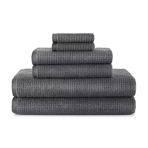 Home Expressions Quick Dri Benzoyl Peroxide Friendly Bath Towel, One Size, Gray