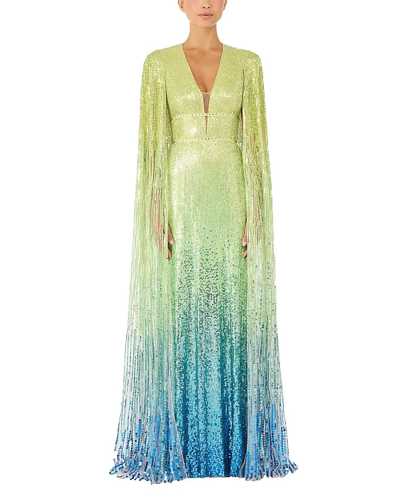 Jenny Packham Easy Breezy Sequin-Embellished Maxi Dress