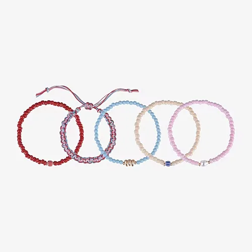 Arizona Gold Tone Womens 5-pc. Bracelet Set, One Size, Multiple Colors