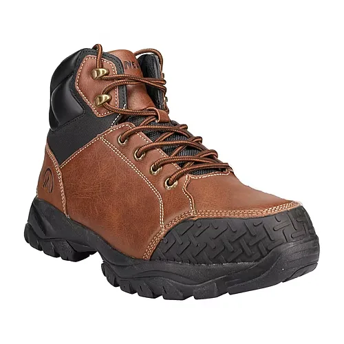 NEVADOS Mens Align Slip Resistant Flat Heel Work Boots, 7 1/2 Medium, Brown