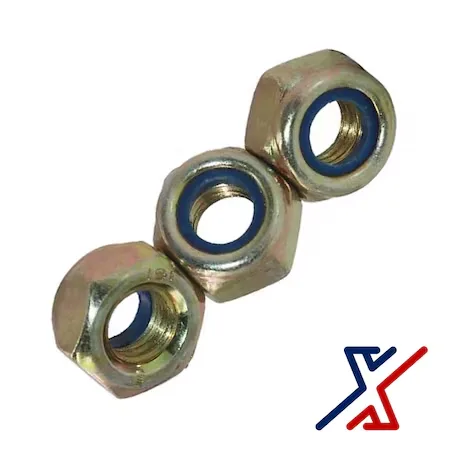 1 1/2-6 Ultra H.P. Yellow Zinc Plated Grade 8 Steel Nylon-Insert Locknuts, 4PK