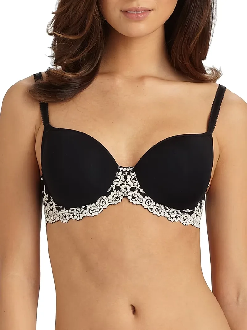 Women's Embrace Lace Underwire T-Shirt Bra - Black - Size 34DDD