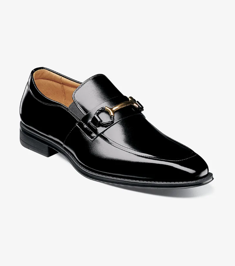 Stacy Adams Shoes Pierce Moc Toe Bit Slip On Black Size 7