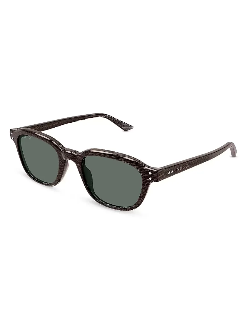Gucci Men's 50MM Round Sunglasses - Brown Blue