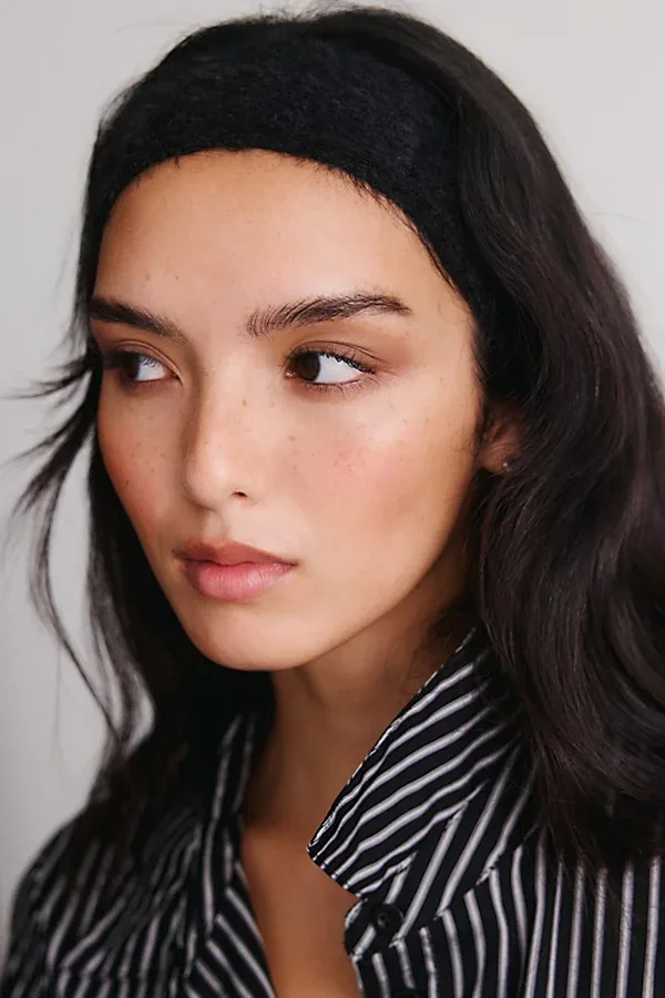 Fluffy Snug Soft Headwrap Headband in Black, Women's at Urban Outfitters