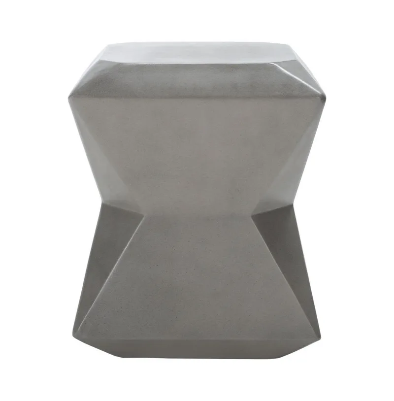 Conan Concrete Accent Stool - Dark grey