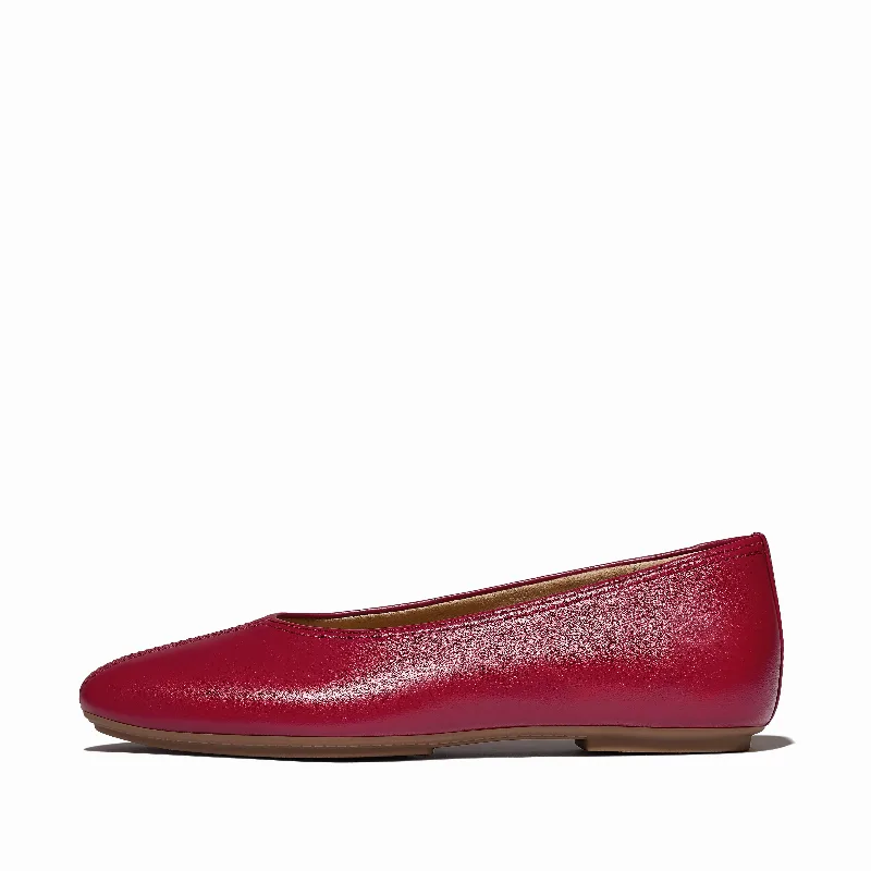DELICATO High-Cut Leather Ballerinas