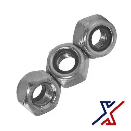 1 1/4-7 Corrosion-Resistant 316 Stainless Steel Nylon-Insert Locknuts, 20PK