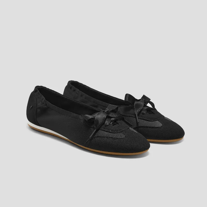 VIVAIA Round-Toe Satin Sneakerina (Yanka)|BLACK|US 9.5