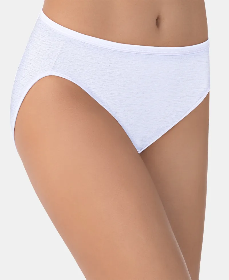 Vanity Fair Illumination Hi-Cut Brief Underwear 13108, also available in extended sizes - White