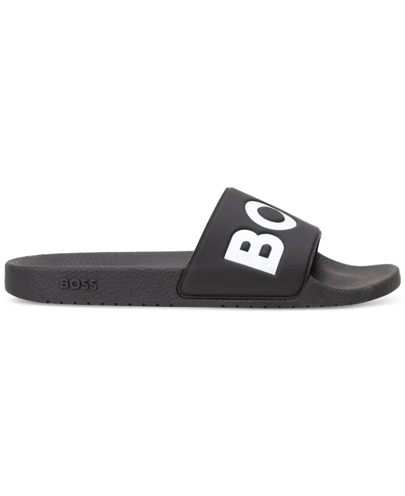 Boss by Hugo Boss Men's Aryeh Slip-On Slide Sandals - Black