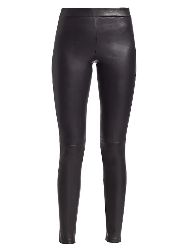 Women's Adbelle Leather Leggings - Black - Size 0